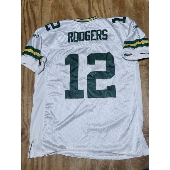 Green Bay Packers Aaron Rodgers 12 NFL Football Jersey Mens 52 Reebok Super Bowl - Picture 2 of 9